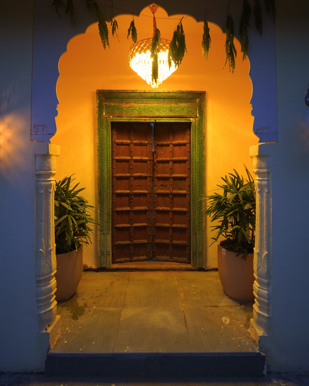 The carved heritage door at KIOR